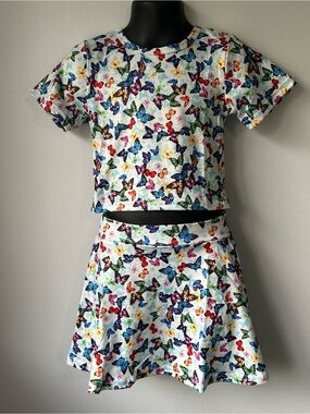 NEW Butterfly 2-Piece Skirt & Top Set Handmade 2T NEW